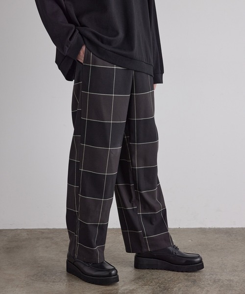 JUNRED（ジュンレッド）の「ビッグチェックワイドパンツ（その他パンツ・メンズ・ブラック系その他/ブラウン系その他・S/M/L）」の15枚目の写真