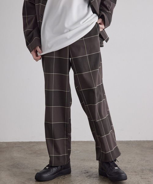 JUNRED（ジュンレッド）の「ビッグチェックワイドパンツ（その他パンツ・メンズ・ブラック系その他/ブラウン系その他・S/M/L）」の19枚目の写真