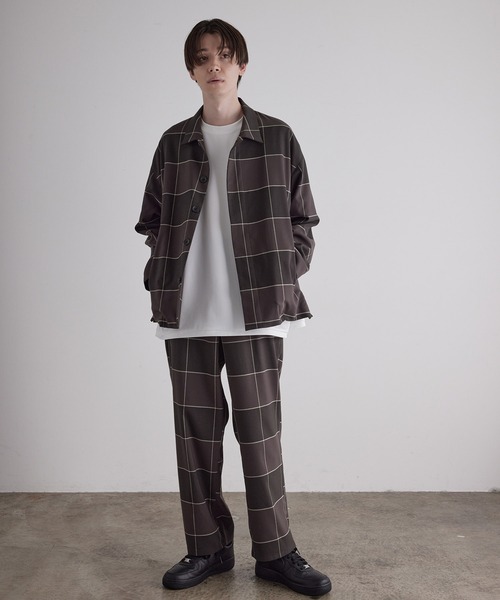 JUNRED（ジュンレッド）の「ビッグチェックワイドパンツ（その他パンツ・メンズ・ブラック系その他/ブラウン系その他・S/M/L）」の21枚目の写真