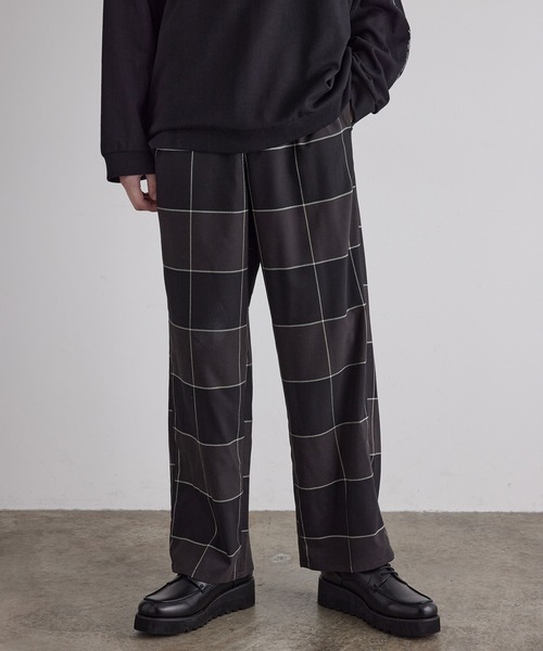 JUNRED（ジュンレッド）の「ビッグチェックワイドパンツ（その他パンツ・メンズ・ブラック系その他/ブラウン系その他・S/M/L）」の13枚目の写真