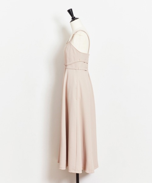 NOELA（ノエラ）の「クロスフレアジャンスカ（ジャンパースカート・レディース・ベージュ/ブラウン/その他1・S/M）」の4枚目の写真