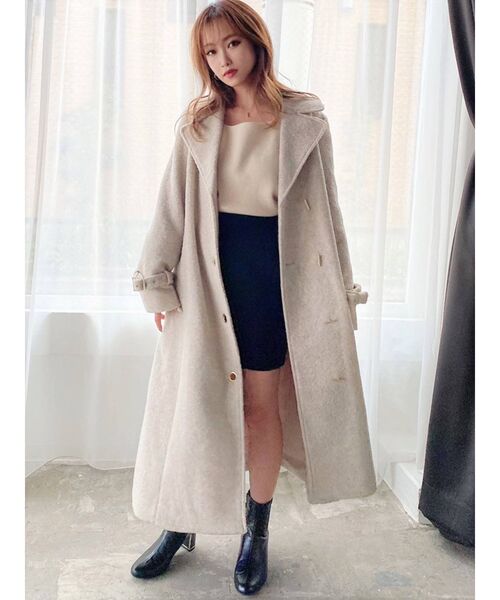 RESEXXY（リゼクシー）の「ブークレチェーンデザインコート（その他アウター・レディース・ブラック/ピンク/ベージュ・FREE）」の11枚目の写真