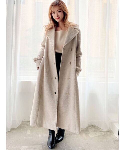 RESEXXY（リゼクシー）の「ブークレチェーンデザインコート（その他アウター・レディース・ブラック/ピンク/ベージュ・FREE）」の12枚目の写真