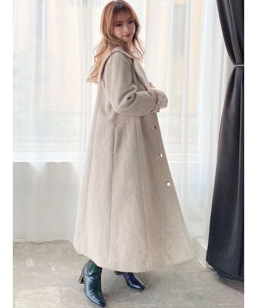 RESEXXY（リゼクシー）の「ブークレチェーンデザインコート（その他アウター・レディース・ブラック/ピンク/ベージュ・FREE）」の13枚目の写真