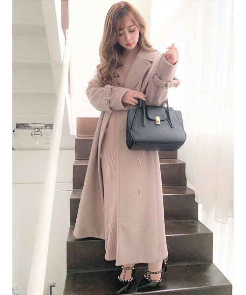 RESEXXY（リゼクシー）の「ブークレチェーンデザインコート（その他アウター・レディース・ブラック/ピンク/ベージュ・FREE）」の15枚目の写真