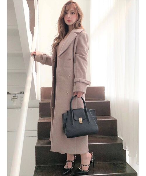 RESEXXY（リゼクシー）の「ブークレチェーンデザインコート（その他アウター・レディース・ブラック/ピンク/ベージュ・FREE）」の17枚目の写真