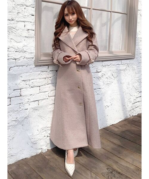 RESEXXY（リゼクシー）の「ブークレチェーンデザインコート（その他アウター・レディース・ブラック/ピンク/ベージュ・FREE）」の19枚目の写真