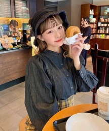 FREE'S MART | ◆パフスリーブダンガリー長袖ブラウス(シャツ/ブラウス)