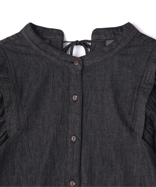 FREE'S MART(フリーズマート)の「【インフルエンサー森下愛里沙さんレコメンド】◆パフスリーブダンガリー長袖ブラウス(シャツ/ブラウス・レディース・ホワイト系その他/ブラック系その他/ダークネイビー・FREE)」の12枚目の写真