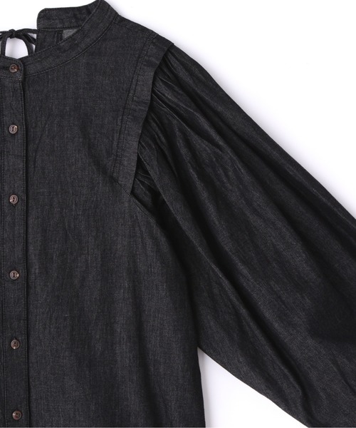 FREE'S MART(フリーズマート)の「【インフルエンサー森下愛里沙さんレコメンド】◆パフスリーブダンガリー長袖ブラウス(シャツ/ブラウス・レディース・ホワイト系その他/ブラック系その他/ダークネイビー・FREE)」の13枚目の写真