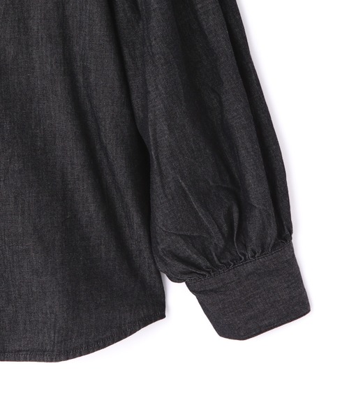 FREE'S MART(フリーズマート)の「【インフルエンサー森下愛里沙さんレコメンド】◆パフスリーブダンガリー長袖ブラウス(シャツ/ブラウス・レディース・ホワイト系その他/ブラック系その他/ダークネイビー・FREE)」の14枚目の写真