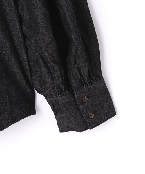 FREE'S MART(フリーズマート)の「【インフルエンサー森下愛里沙さんレコメンド】◆パフスリーブダンガリー長袖ブラウス(シャツ/ブラウス・レディース・ホワイト系その他/ブラック系その他/ダークネイビー・FREE)」の16枚目の写真