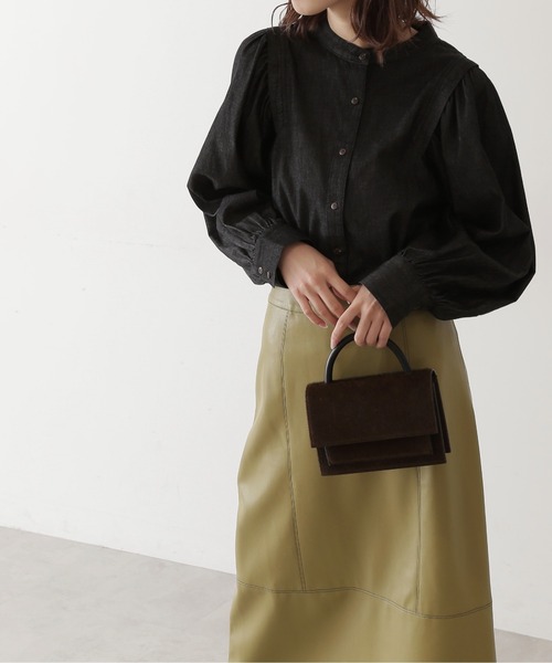 FREE'S MART(フリーズマート)の「【インフルエンサー森下愛里沙さんレコメンド】◆パフスリーブダンガリー長袖ブラウス(シャツ/ブラウス・レディース・ホワイト系その他/ブラック系その他/ダークネイビー・FREE)」の20枚目の写真