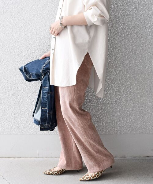 SHIPS（シップス）の「コーデュロイストレートパンツ◇（その他パンツ・レディース・ライトグレー/ピンク/ライム/ブラウン・34/36/38/40）」の7枚目の写真