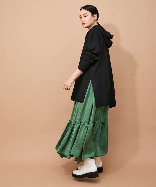 ADAM ET ROPE'(アダムエロペ)の「【アウトレット店舗・WEB限定】オーバーニットパーカー(パーカー・レディース・ブラック/グレー/イエロー/ベージュ系その他/キナリ・FREE)」の20枚目の写真