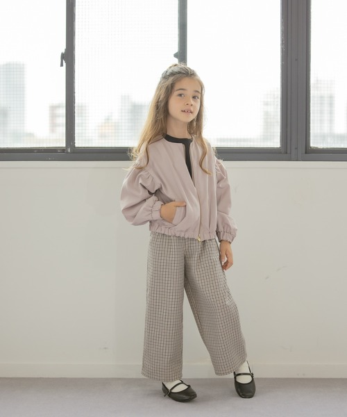 GLOBAL WORK（グローバルワーク）の「【キッズ】ワンダブルゾンGIRLS/957995（ブルゾン・キッズ・チャコールグレー/アイボリー/ライトピンク・130cm/140cm/110cm/100cm/120cm/160cm/150cm）」の5枚目の写真