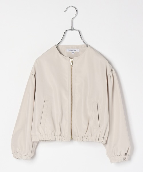 GLOBAL WORK（グローバルワーク）の「【キッズ】ワンダブルゾンGIRLS/957995（ブルゾン・キッズ・チャコールグレー/アイボリー/ライトピンク・130cm/140cm/110cm/100cm/120cm/160cm/150cm）」の6枚目の写真