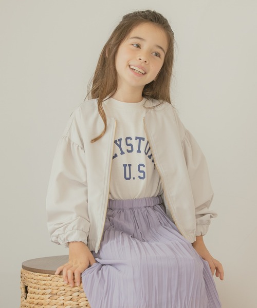 GLOBAL WORK（グローバルワーク）の「【キッズ】ワンダブルゾンGIRLS/957995（ブルゾン・キッズ・チャコールグレー/アイボリー/ライトピンク・130cm/140cm/110cm/100cm/120cm/160cm/150cm）」の7枚目の写真