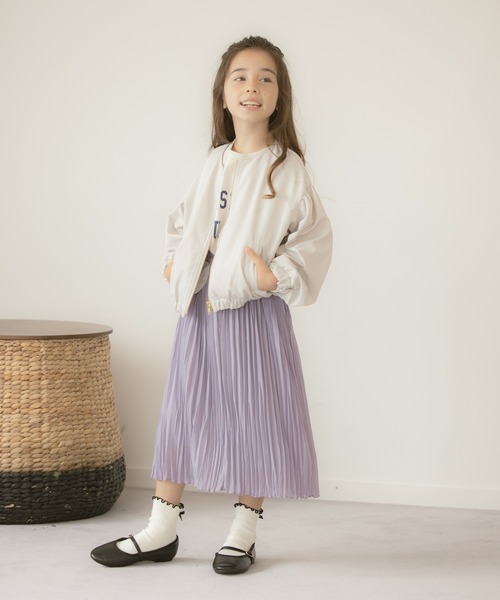 GLOBAL WORK（グローバルワーク）の「【キッズ】ワンダブルゾンGIRLS/957995（ブルゾン・キッズ・チャコールグレー/アイボリー/ライトピンク・130cm/140cm/110cm/100cm/120cm/160cm/150cm）」の8枚目の写真