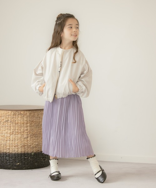 GLOBAL WORK（グローバルワーク）の「【キッズ】ワンダブルゾンGIRLS/957995（ブルゾン・キッズ・チャコールグレー/アイボリー/ライトピンク・130cm/140cm/110cm/100cm/120cm/160cm/150cm）」の9枚目の写真