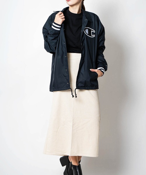 Champion（チャンピオン）の「/Champion/SATIN COACHES JACKET-SOLID【Wo】【it】（ミリタリージャケット・レディース・ブラック/ネイビー・MEDIUM/LARGE/SMALL）」の15枚目の写真