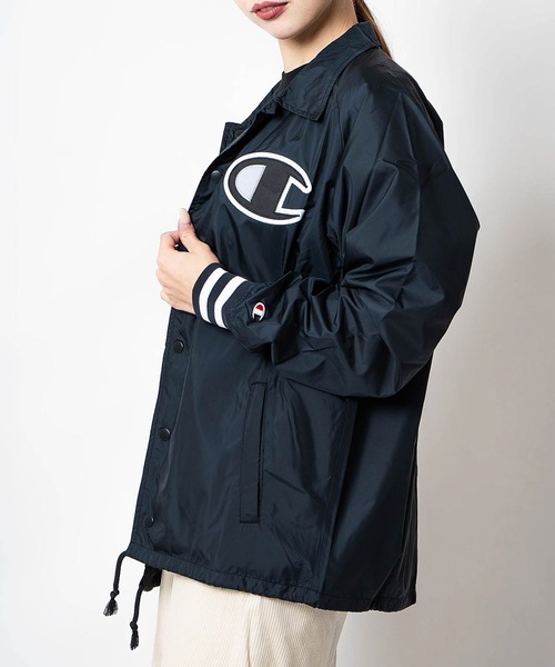 Champion（チャンピオン）の「/Champion/SATIN COACHES JACKET-SOLID【Wo】【it】（ミリタリージャケット・レディース・ブラック/ネイビー・MEDIUM/LARGE/SMALL）」の16枚目の写真