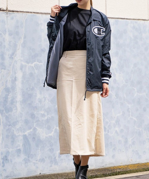 Champion（チャンピオン）の「/Champion/SATIN COACHES JACKET-SOLID【Wo】【it】（ミリタリージャケット・レディース・ブラック/ネイビー・MEDIUM/LARGE/SMALL）」の7枚目の写真