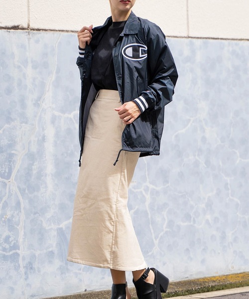 Champion（チャンピオン）の「/Champion/SATIN COACHES JACKET-SOLID【Wo】【it】（ミリタリージャケット・レディース・ブラック/ネイビー・MEDIUM/LARGE/SMALL）」の8枚目の写真