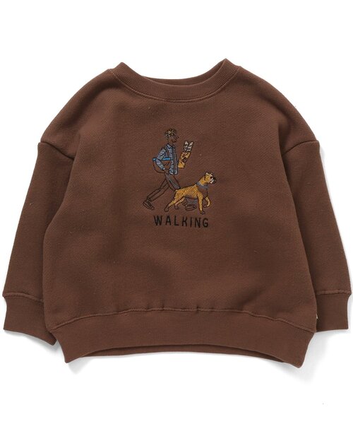 F.O.KIDS(エフオーキッズ)の「3柄刺繍トレーナー(スウェット・キッズ・パープル/ブラウン/ミント・90/80/110/100/120/95/140/130)」の2枚目の写真