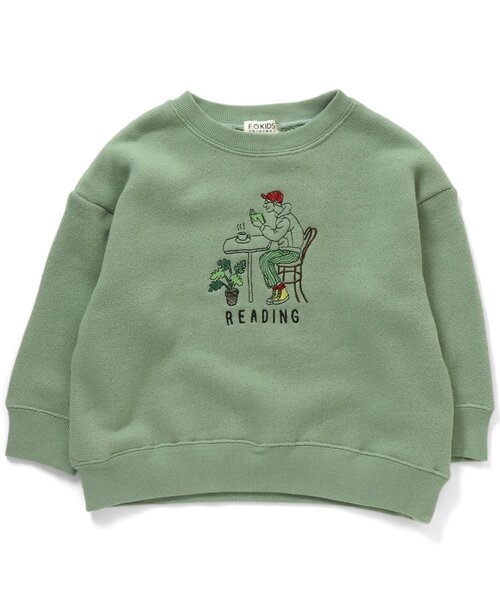 F.O.KIDS(エフオーキッズ)の「3柄刺繍トレーナー(スウェット・キッズ・パープル/ブラウン/ミント・90/80/110/100/120/95/140/130)」の3枚目の写真