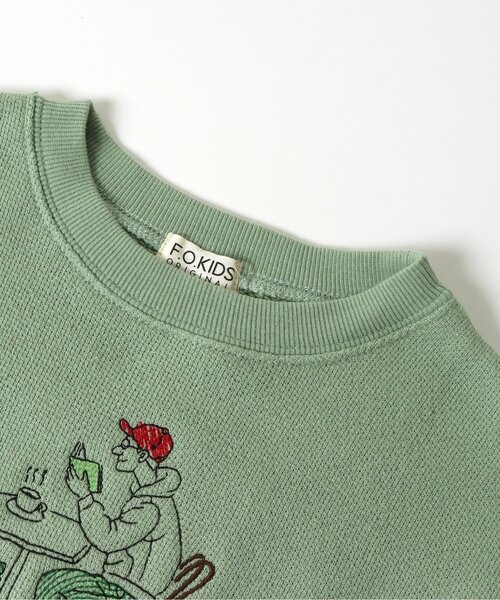 F.O.KIDS(エフオーキッズ)の「3柄刺繍トレーナー(スウェット・キッズ・パープル/ブラウン/ミント・90/80/110/100/120/95/140/130)」の9枚目の写真