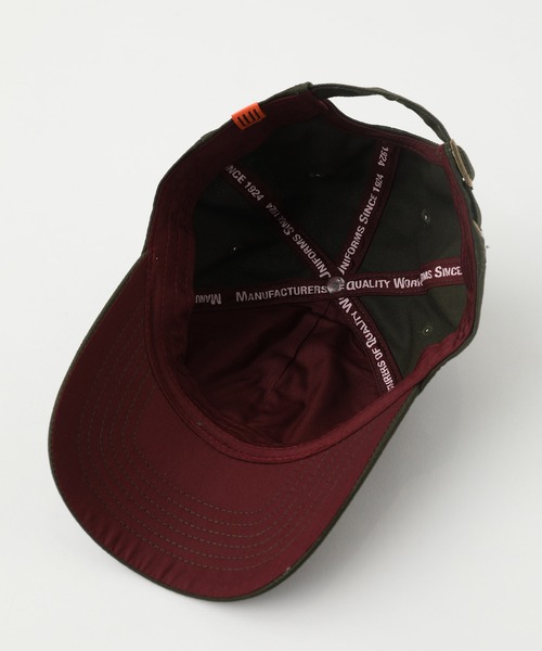 UNIVERSAL OVERALL（ユニバーサルオーバーオール）の「【UNIVERSAL OVERALL】カレッジロゴ刺繍 ローキャップ（キャップ・レディース・ブラック/グリーン/アイボリー・FREE）」の7枚目の写真