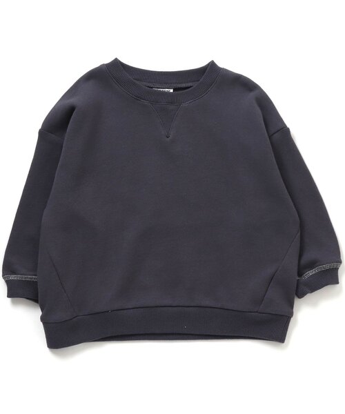 BREEZE（ブリーズ）の「ゆったりガゼットトレーナー（スウェット・キッズ・ネイビー/サックスブルー/チャコール/オレンジ/ベージュ/ライム/ピンク/アイボリー/ブルー・110/100/120/140/130/80/90）」の6枚目の写真