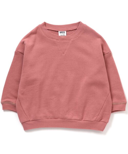 BREEZE（ブリーズ）の「ゆったりガゼットトレーナー（スウェット・キッズ・ネイビー/サックスブルー/チャコール/オレンジ/ベージュ/ライム/ピンク/アイボリー/ブルー・110/100/120/140/130/80/90）」の8枚目の写真