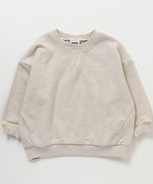 BREEZE（ブリーズ）の「ゆったりガゼットトレーナー（スウェット・キッズ・ネイビー/サックスブルー/チャコール/オレンジ/ベージュ/ライム/ピンク/アイボリー/ブルー・110/100/120/140/130/80/90）」の2枚目の写真
