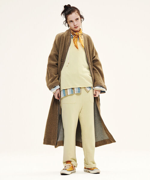 BEAMS BOY（ビームスボーイ）の「maturely / Blanket Gown（ノーカラーコート・レディース・オリーブ/ブラウン系その他4・ONE SIZE）」の18枚目の写真