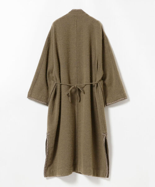 BEAMS BOY（ビームスボーイ）の「maturely / Blanket Gown（ノーカラーコート・レディース・オリーブ/ブラウン系その他4・ONE SIZE）」の22枚目の写真