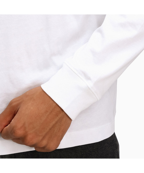 Calvin Klein（カルバン・クライン）の「ロゴ ジャカード ロングスリーブ モックネック Tシャツ（Tシャツ/カットソー・メンズ・ホワイト/ブラック・S/M/L/XL）」の5枚目の写真
