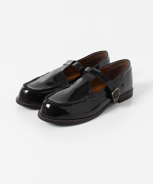 KBF（ケイビーエフ）の「Tストラップエナメルローファー（ローファー・レディース・ホワイト/ブラック・38/36/37）」の7枚目の写真