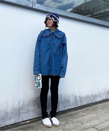 HOLIDAY PURITAN COLLAR DENIM SHIRT ホリデイ HOLIDAY（ホリデイ）の「PURITAN COLLAR DENIM SHIRT ピューリタン