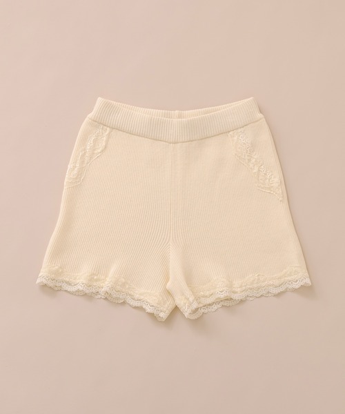 OLIVE des OLIVE（オリーブデオリーブ）の「ニットレースpettico（その他アンダーウェア/インナー・レディース・ブラック/オフホワイト・FREE）」の7枚目の写真