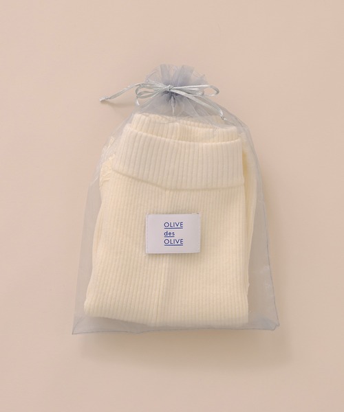 OLIVE des OLIVE（オリーブデオリーブ）の「ニットレースpettico（その他アンダーウェア/インナー・レディース・ブラック/オフホワイト・FREE）」の12枚目の写真