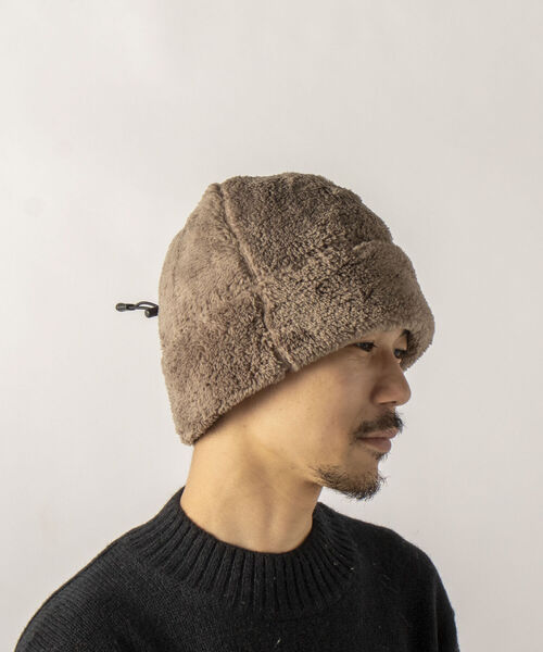 halo commodity(ハロ コモディティー)の「【halo Commodity/ハロ コモディティー】Kuna Fleece Cap フリースキャップ(ニットキャップ/ビーニー・メンズ・アイボリー/ブラック/モカ・FREE)」の8枚目の写真