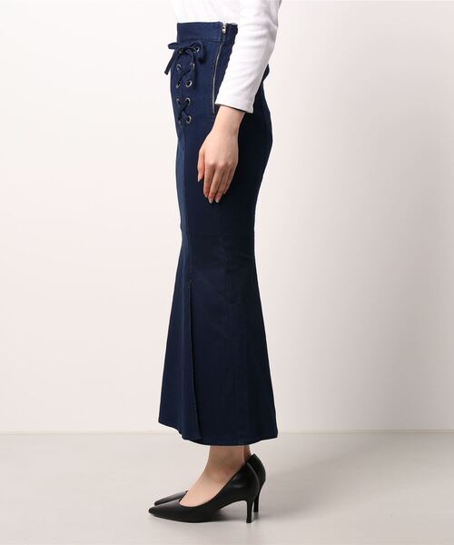 CECIL McBEE(セシルマクビー)の「デニムマーメイドスカート(デニムスカート・レディース・インディゴブルー・MEDIUM)」の3枚目の写真