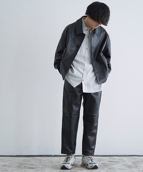 LIDNM（リドム）の「LEATHER STRAIGHT TROUSERS（その他パンツ）」 - WEAR