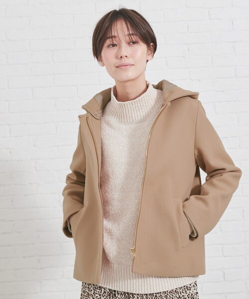 DRESKIP（ドレスキップ）の「◆ウール調2WAYジャケット（その他アウター・レディース・ブラック/ライトブルー/キャメル・04/03/02）」の3枚目の写真