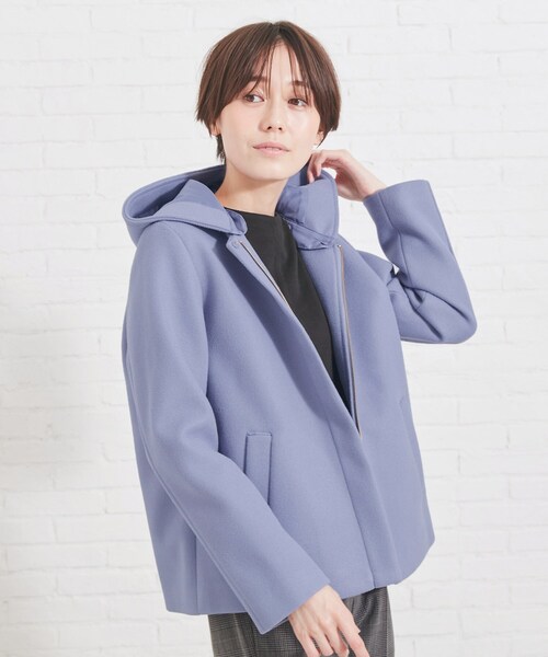 DRESKIP（ドレスキップ）の「◆ウール調2WAYジャケット（その他アウター・レディース・ブラック/ライトブルー/キャメル・04/03/02）」の2枚目の写真