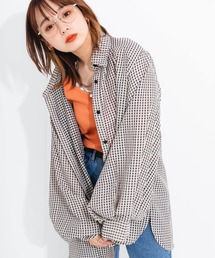 nemne store | シアーギンガムチェックシャツ(シャツ/ブラウス)