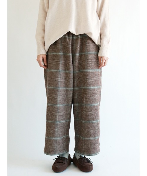 Samansa Mos2（サマンサ モスモス）の「柄アソートゆるストレートパンツ（その他パンツ・レディース・チャコール/グレー/ベージュ/キナリ・ﾌﾘ-）」の3枚目の写真