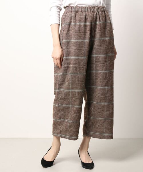 Samansa Mos2（サマンサ モスモス）の「柄アソートゆるストレートパンツ（その他パンツ・レディース・チャコール/グレー/ベージュ/キナリ・ﾌﾘ-）」の9枚目の写真